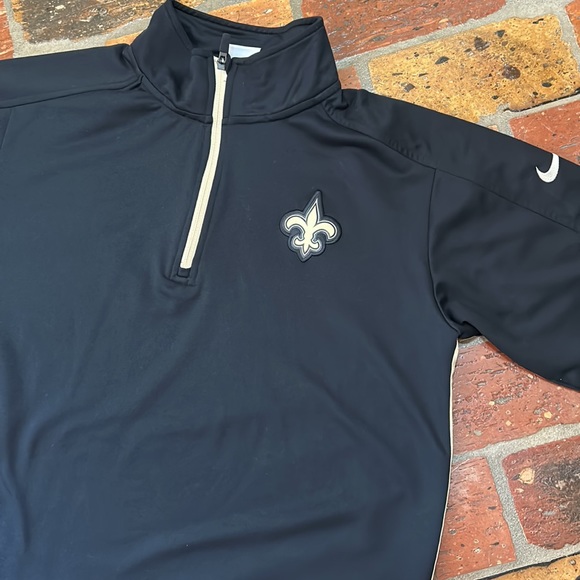 NFL Onfield Apparel New Orleans saints quarter zip Nike Pullover szM - Picture 4 of 11